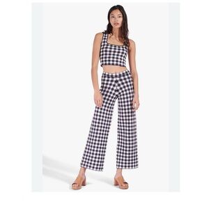 New! STAUD Avalanche gingham pants and top set